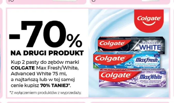 Pasta do zębów charcoal Colgate advanced white promocja w Drogerie Jawa