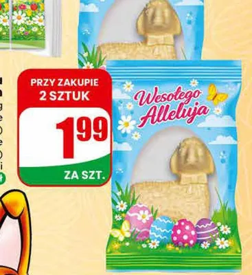 Figurka baranek o smaku białej czekolady promocja w Dino