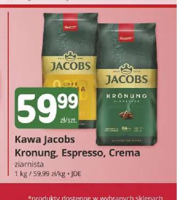 Kawa ziarnista Jacobs Crema promocja w Marketvita