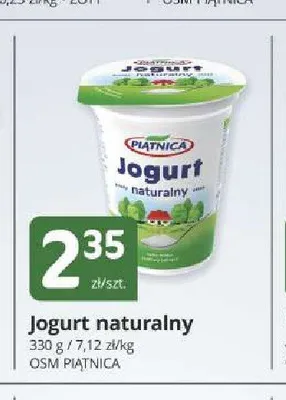 Jogurt naturalny Piątnica promocja w Marketvita