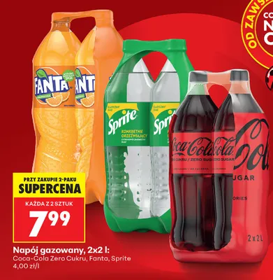 Napój gazowany Sprite 2x2 l promocja w Biedronka