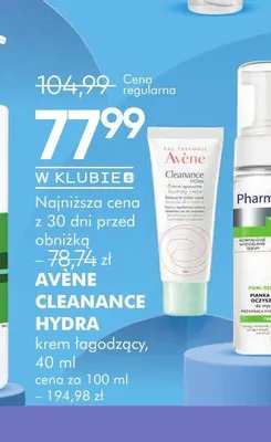 Krem łagodzący Avène Cleanance Hydra promocja w Super-Pharm