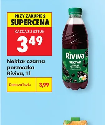 Nektar czarna porzeczka Riviva promocja w Biedronka