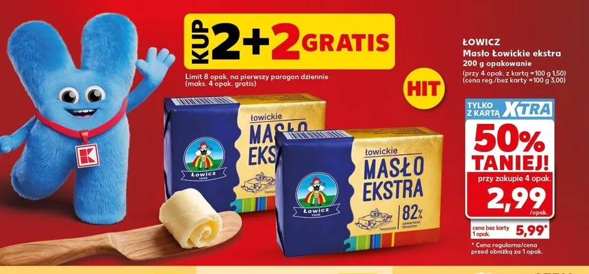 Masło Łowickie ekstra Łowicz promocja w Kaufland