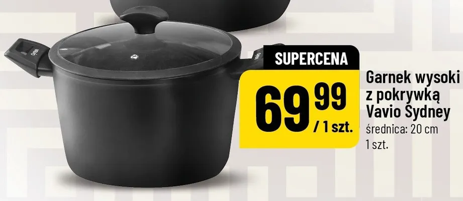 Garnek wysoki z pokrywką Vavio Sydney średnica: 20cm promocja w POLOmarket