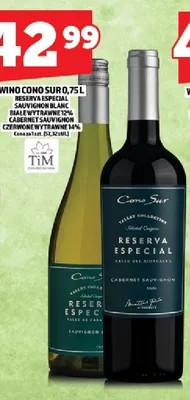 Wino Cono Sur Reserva Especial Sauvignon Blanc białe wytrawne 12% promocja w TOPAZ