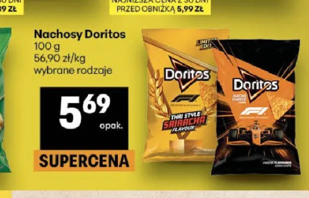 Nachosy Doritos Nacho Cheese promocja w Delikatesy Centrum