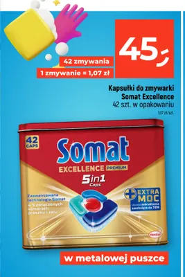 Kapsułki do zmywarki Somat Excellence promocja w Dealz