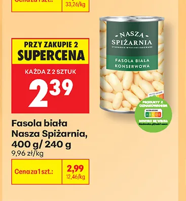Fasola biała Nasza Spiżarnia promocja w Biedronka