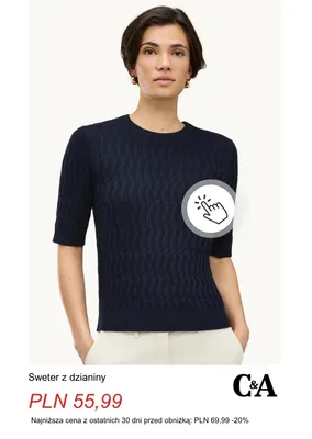 Sweter z dzianiny C & A promocja w C&A