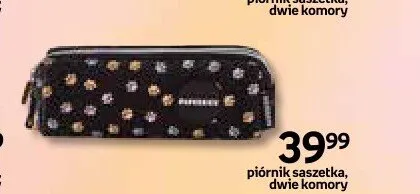 Piórnik saszetka dwie komory czarny w kropki promocja w Empik
