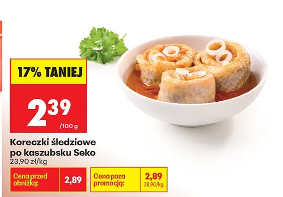Koreczki śledziowe po kaszubsku  promocja w Biedronka