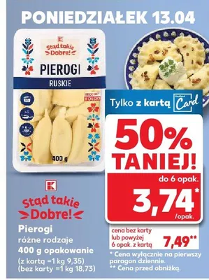 Pierogi ruskie promocja w Kaufland