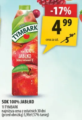 Sok 100% jabłko promocja w Arhelan