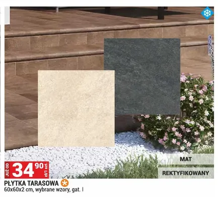 Płytka tarasowa 60x60x2 cm gat. I promocja w Merkury Market