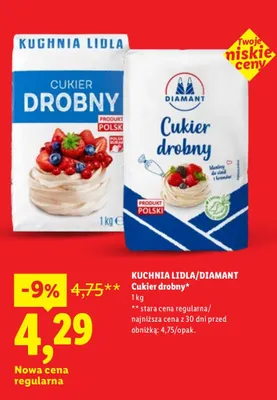 Cukier drobny promocja w Lidl