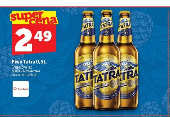 Piwo Tatra Jasne Pełne promocja w TOPAZ
