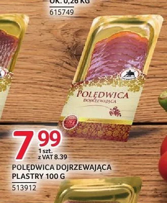 Polędwica dojrzewająca plastry ZMB Białystok promocja w Selgros