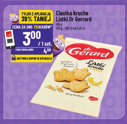 Ciastka kruche Listki Dr Gerard promocja w POLOmarket