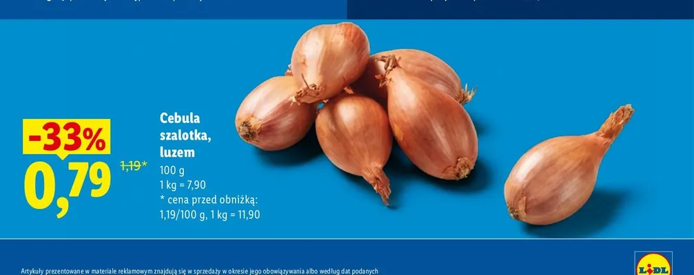 Cebula szalotka luzem promocja w Lidl