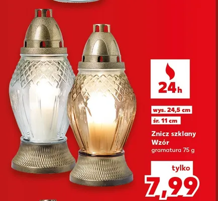 Znicz szklany Wzór promocja w Kaufland