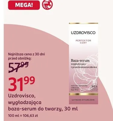Uzdrovisco wygładzająca baza-serum do twarzy promocja w Rossmann