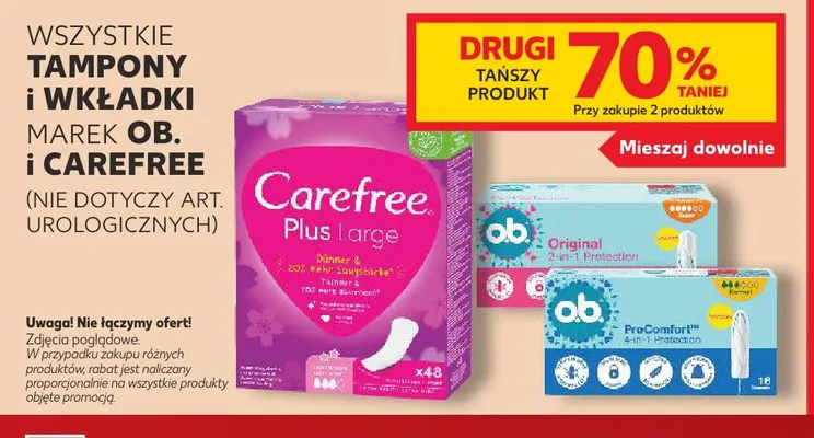 Wkładki higieniczne Carefree Plus Large promocja w Kaufland