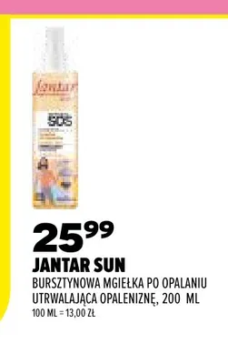 Bursztynowa mgiełka po opalaniu utrwalająca opaleniznę Jantar Sun promocja w Drogerie Natura