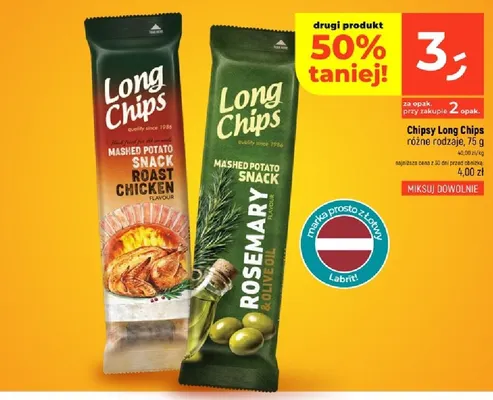 Chipsy Long Chips Roast Chicken promocja w Dealz