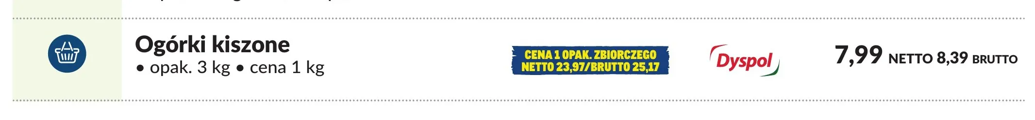 Ogórki kiszone promocja w Makro