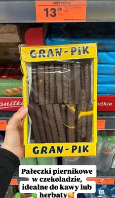 Pałeczki piernikowe w czekoladzie promocja w Biedronka