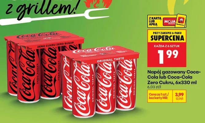 Napój gazowany Coca-Cola Zero Cukru promocja w Biedronka