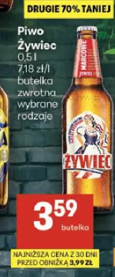 Piwo Żywiec Marcowe promocja w Delikatesy Centrum