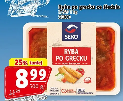 Ryba po grecku ze śledzią promocja w Prim Market