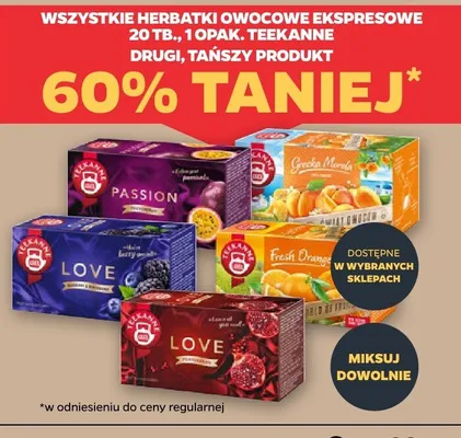 Wszystkie herbatki owocowe ekspresowe promocja w Netto