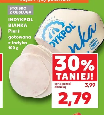 Pierś gotowana z indyka Bianka Indykpol promocja w Kaufland