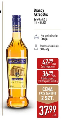 Brandy Akropolis Original grecka promocja w Aldi