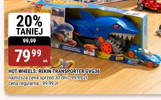 Rekin transporter GVG36 Hot Wheels promocja w bi1