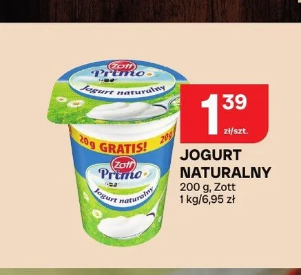 Jogurt naturalny Primo Zott promocja w Chorten