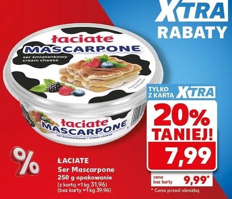 Ser Mascarpone Łaciate promocja w Kaufland