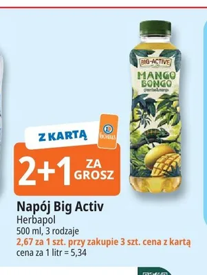 Napój Big Active promocja w Leclerc