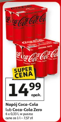 Napój Coca-Cola Zero 4-pak promocja w Auchan