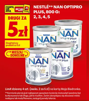 Mleko modyfikowane Nestlé NAN Optipro Plus 4 promocja w Biedronka