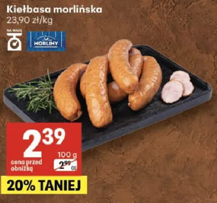 Kiełbasa morlińska promocja w Delikatesy Centrum