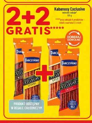 Kabanosy Exclusive Serowe Tarczyński promocja w POLOmarket