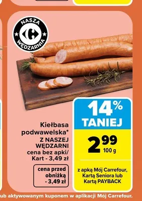Kiełbasa śląska Nasze wędliny promocja w Carrefour