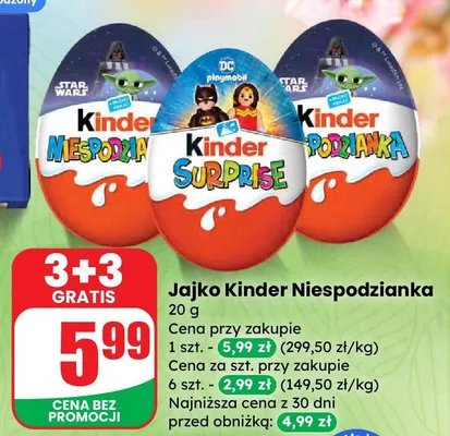 Jajko Kinder Niespodzianka promocja w Dino