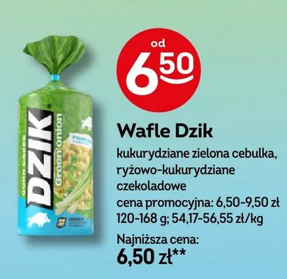 Wafle Dzik ryżowo-kukurydziane promocja w Żabka