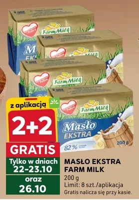 Masło ekstra Farm Milk promocja w Stokrotka