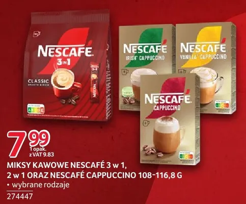 Kawa rozpuszczalna Cappuccino Nescafé Irish promocja w Selgros